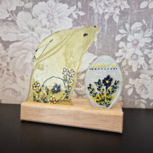 Zajączek Wielkanocny ozdoba stojąca fusing FS