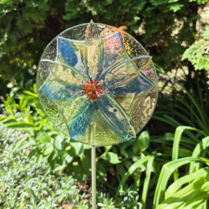 Kwiat do ogrodu fusing ozdoba stojąca fi 14 cm