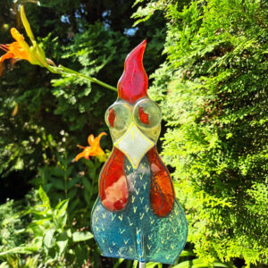 Kogucik fusing ozdoba ogrodowa stojąca