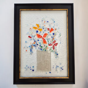 Bukiet kwiatowy fusing obraz wiszący