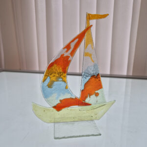 Żaglówka fusing ozdoba stojąca